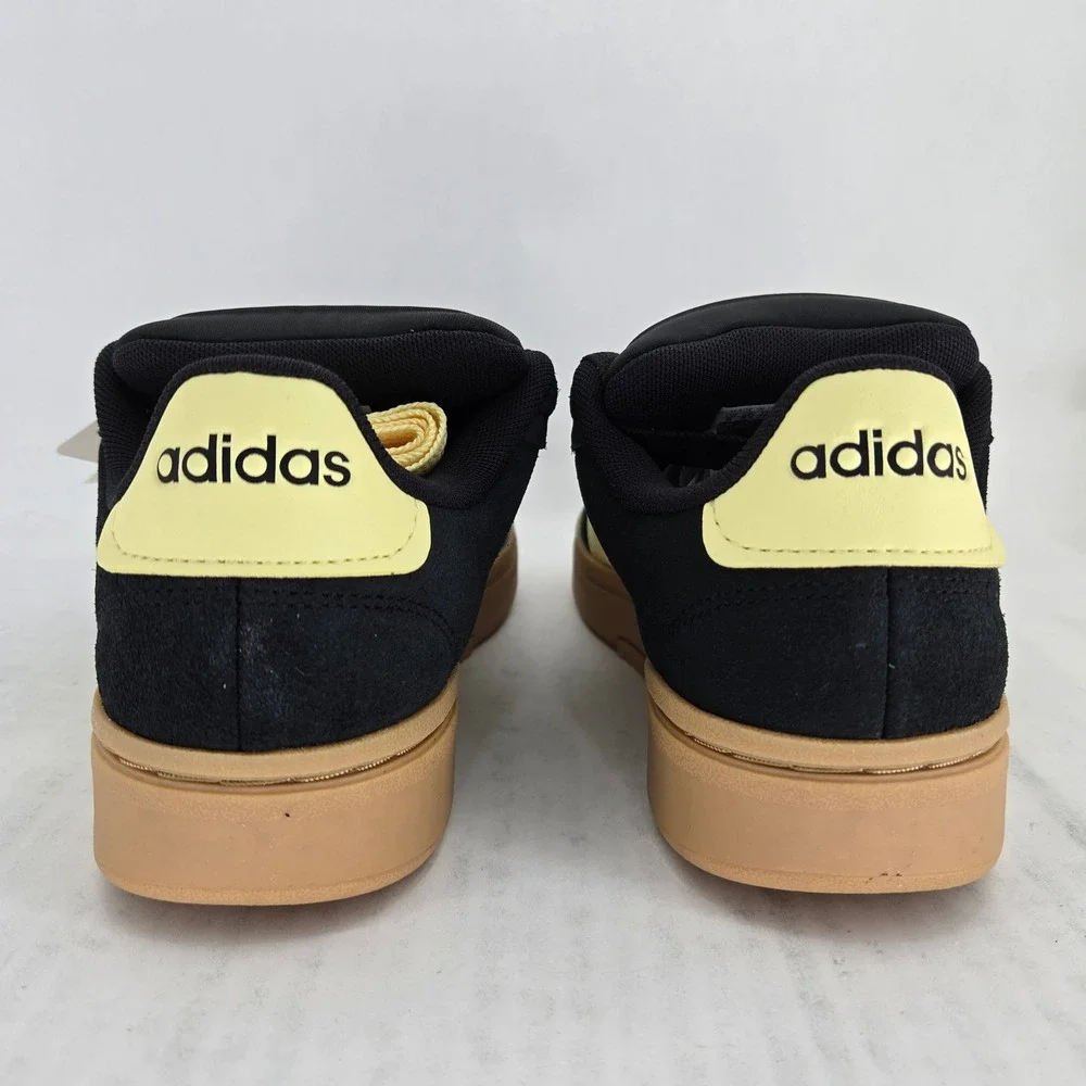 Adidas Grand Court Alpha 00s Women 6 Black Yellow Gum Suede Sneakers IH1288